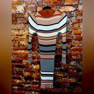 Brown sweater dress